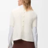 Jersey de manga corta en mezcla de mohair Blanco Jersey de manga corta en mezcla de mohair Blanco