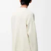 Jersey de mezcla de algodón blanco/gris claro Jersey de mezcla de algodón blanco/gris claro