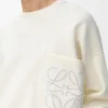 Jersey de mezcla de algodón blanco/gris claro Jersey de mezcla de algodón blanco/gris claro