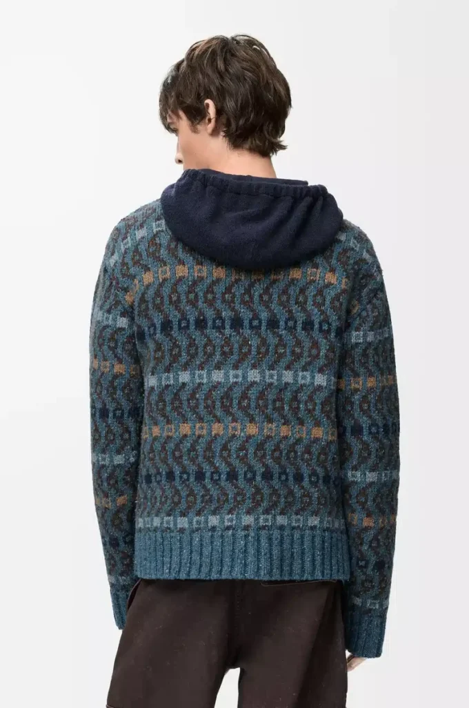 Jersey de mezcla de lana Azul/Multicolor