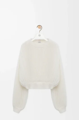 Jersey de mezcla de mohair Blanco