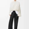 Jersey de mezcla de mohair Blanco Jersey de mezcla de mohair Blanco