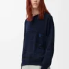 Jersey polo de lana azul marino/negro Jersey polo de lana azul marino/negro