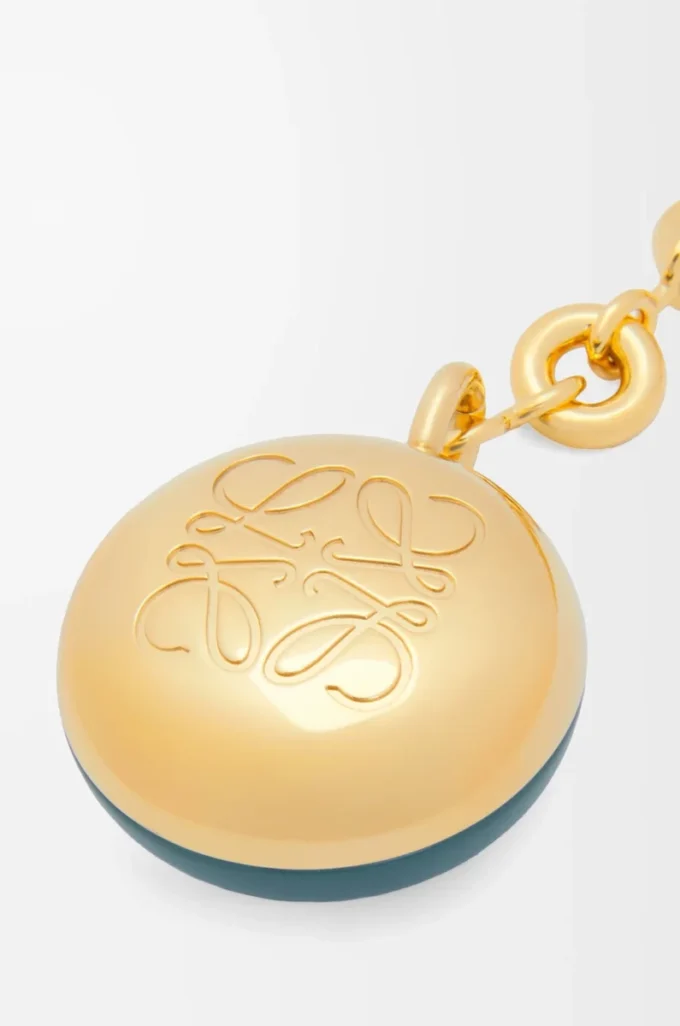 Llavero Pebble vetiver/oro