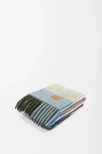 Manta de mezcla de alpaca y lana Multicolor