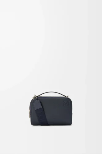 Mini bolso bandolera para cámara en piel de becerro granulada suave Deep Navy