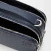 Mini bolso bandolera para cámara en piel de becerro granulada suave Deep Navy