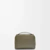 Mini bolso bandolera para cámara en piel de becerro satinada Verde caqui Mini bolso bandolera para cámara en piel de becerro satinada Verde caqui
