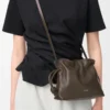 Mini bolso de mano Flamenco en piel de becerro napa Chocolate Mini bolso de mano Flamenco en piel de becerro napa Chocolate