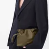 Mini bolso de mano Flamenco en piel de becerro napa Dark Khaki