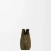 Mini bolso de mano Flamenco en piel de becerro napa Dark Khaki