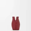 Mini bolso de mano Flamenco en piel de becerro napa rojo quemado