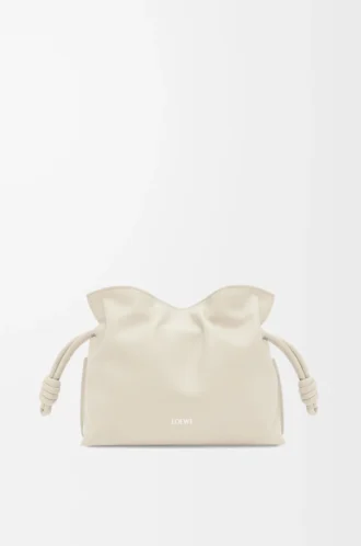 Mini bolso de mano Flamenco en piel de becerro napa Sea Salt