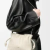 Mini bolso de mano Flamenco en piel de becerro napa Sea Salt