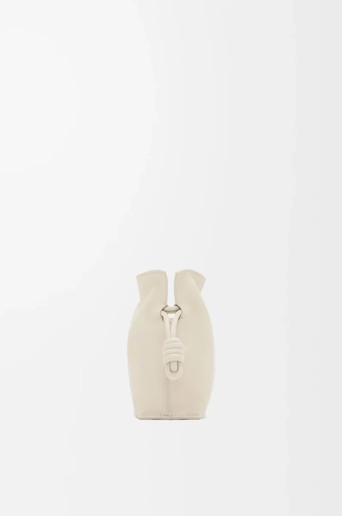 Mini bolso de mano Flamenco en piel de becerro napa Sea Salt