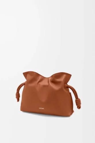 Mini bolso de mano Flamenco en piel de becerro napa Squirrel