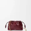 Mini bolso Flamenco en anguila Burdeos