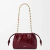 Mini bolso Flamenco en anguila Burdeos