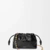 Mini bolso Flamenco en piel de anguila Negro Mini bolso Flamenco en piel de anguila Negro