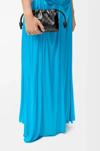 Mini bolso Flamenco en piel de anguila Negro
