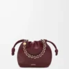 Mini bolso Flamenco en suave piel de cordero napa burdeos oscuro Mini bolso Flamenco en suave piel de cordero napa burdeos oscuro