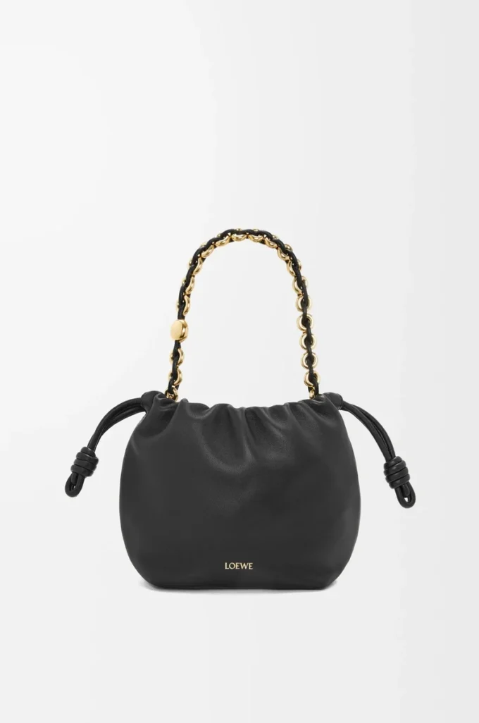 Mini bolso Flamenco en suave piel de cordero napa Negro Mini bolso Flamenco en suave piel de cordero napa Negro
