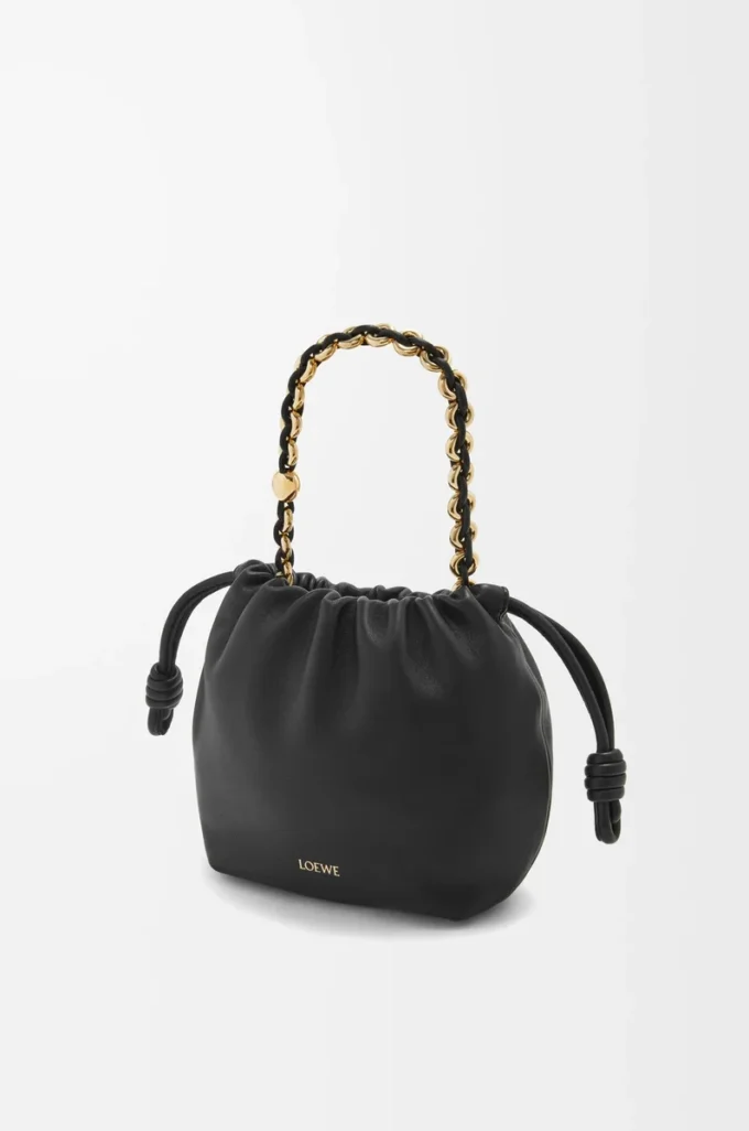 Mini bolso Flamenco en suave piel de cordero napa Negro Mini bolso Flamenco en suave piel de cordero napa Negro