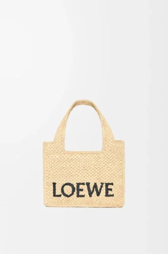 Mini bolso LOEWE Font en rafia natural