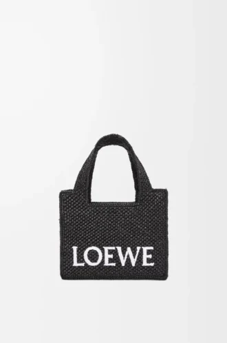 Mini bolso LOEWE Font en rafia Negro