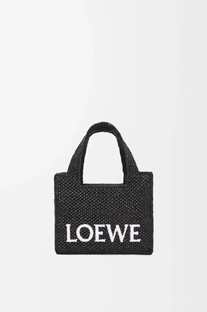 Mini bolso LOEWE Font en rafia Negro Mini bolso LOEWE Font en rafia Negro