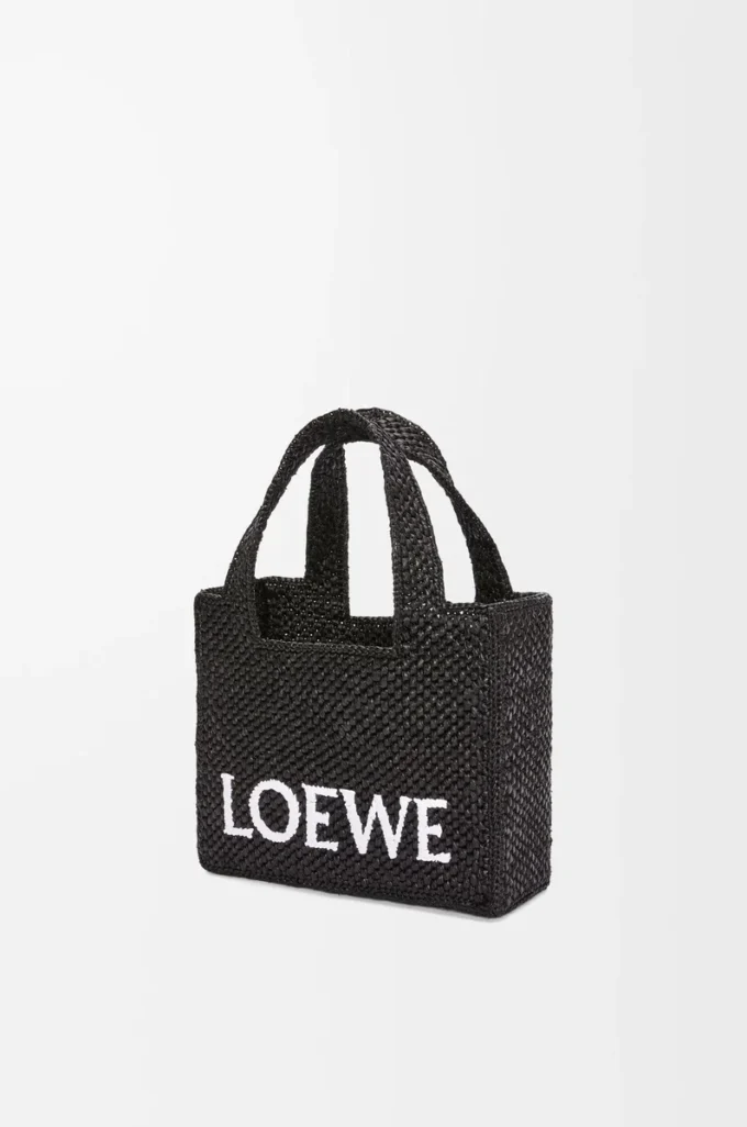 Mini bolso LOEWE Font en rafia Negro Mini bolso LOEWE Font en rafia Negro