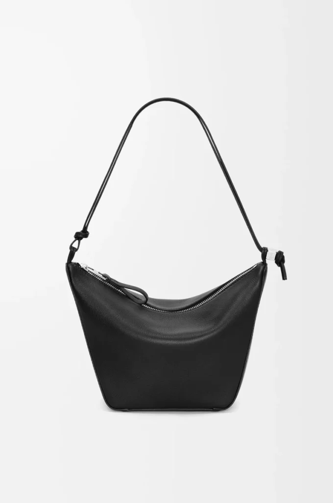 Mini Hammock hobo en piel de becerro clásica Black Mini Hammock hobo en piel de becerro clásica Black