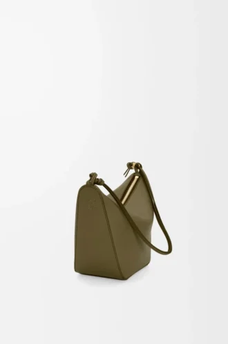 Mini Hammock hobo en piel de becerro clásica Dark Khaki