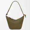Mini Hammock hobo en piel de becerro clásica Dark Khaki Mini Hammock hobo en piel de becerro clásica Dark Khaki