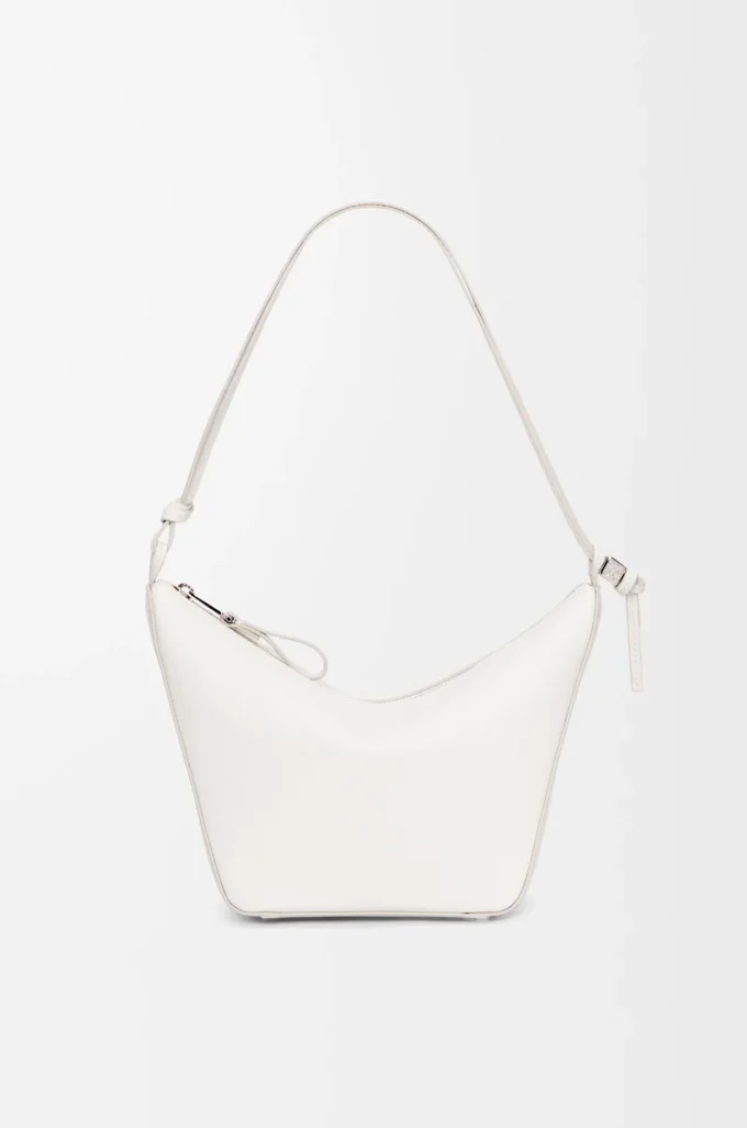 Mini Hammock hobo en piel de becerro clásica Soft White Mini Hammock hobo en piel de becerro clásica Soft White
