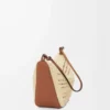 Mini Hammock Hobo en rafia y piel de becerro Marrón claro/Natural Mini Hammock Hobo en rafia y piel de becerro Marrón claro/Natural