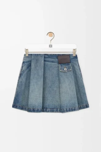 Minifalda de denim Denim lavado Minifalda de denim Denim lavado