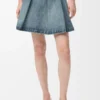 Minifalda de denim Denim lavado Minifalda de denim Denim lavado