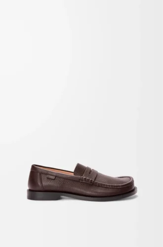 Mocasines Campo en piel de ciervo color Oxblood