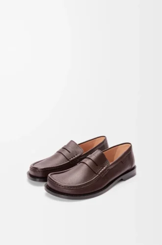 Mocasines Campo en piel de ciervo color Oxblood