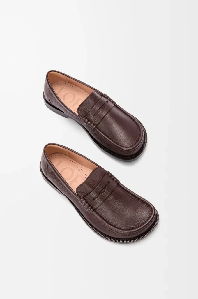 Mocasines Campo en piel de ciervo color Oxblood