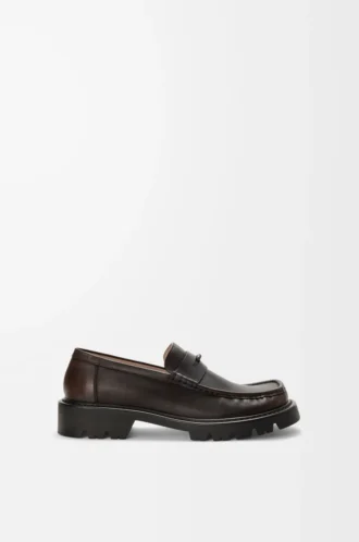 Mocasines Sierra en piel de becerro cepillada Marrón oscuro