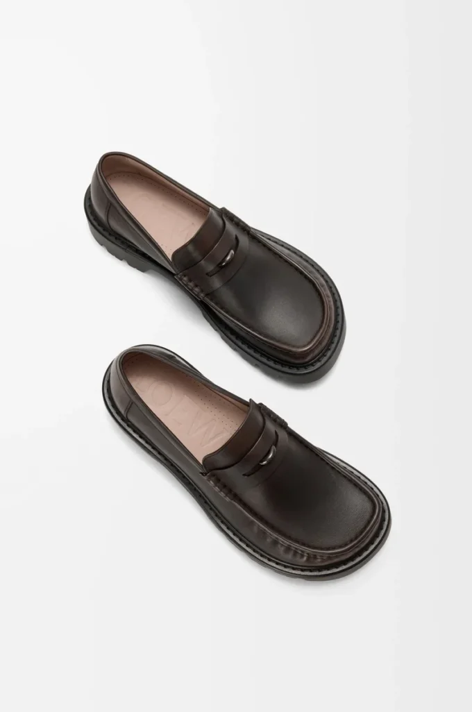 Mocasines Sierra en piel de becerro cepillada Marrón oscuro Mocasines Sierra en piel de becerro cepillada Marrón oscuro
