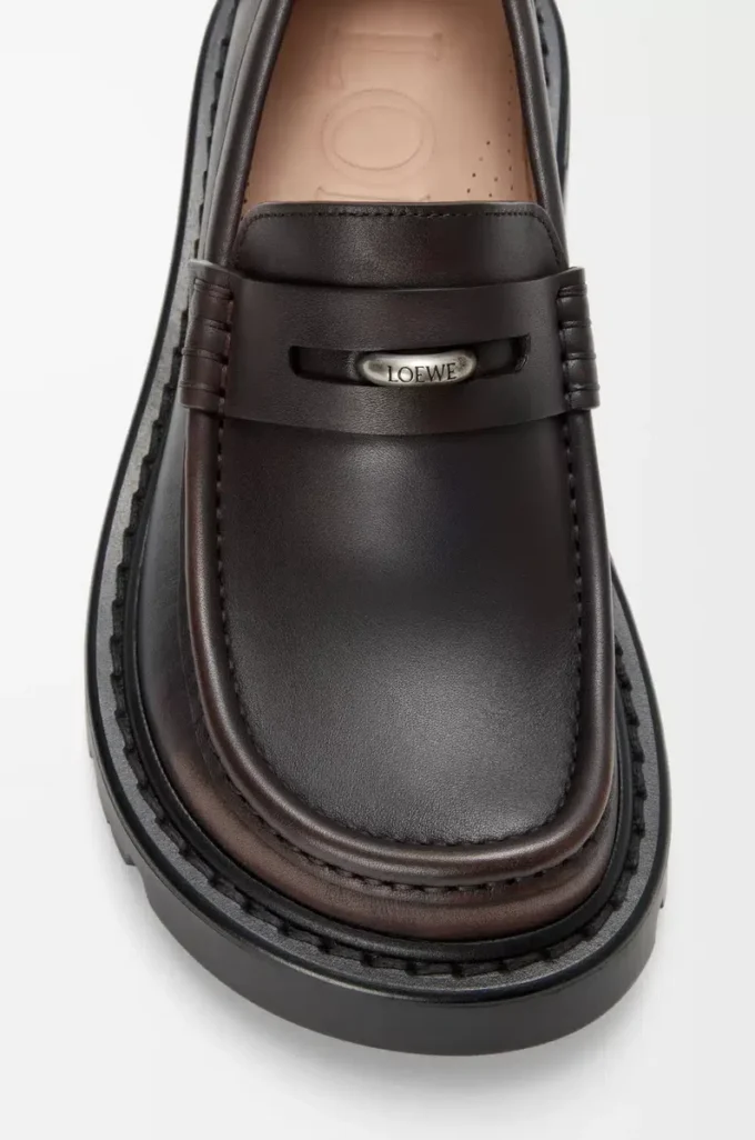 Mocasines Sierra en piel de becerro cepillada marrón oscuro Mocasines Sierra en piel de becerro cepillada marrón oscuro