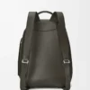 Mochila Flamenco en piel de becerro flexible y brillante Gris oscuro