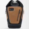 Mochila Flex con cierre enrollable en lona y ante Negro/Oro oscuro Mochila Flex con cierre enrollable en lona y ante Negro/Oro oscuro