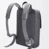 Mochila militar en piel de becerro granulada suave color antracita