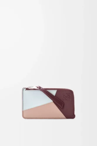 Monedero Puzzle en piel de becerro clásica Frozen/Dark Burgundy