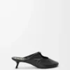 Mule Pebble Soft en piel de cordero napa Black Mule Pebble Soft en piel de cordero napa Black