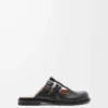 Mules Mary Jane Campo en piel de becerro negra Mules Mary Jane Campo en piel de becerro negra